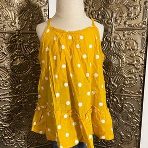 Old navy peplum polka dot tank top, size 5